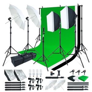 LINCO Lincostore Photo Video Studio Light Kit AM169 - Including 3 Backdrops
